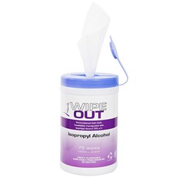ULTRA FRESH Wipe out - 70% isopropyl alcoh wipes (75 pack) canister